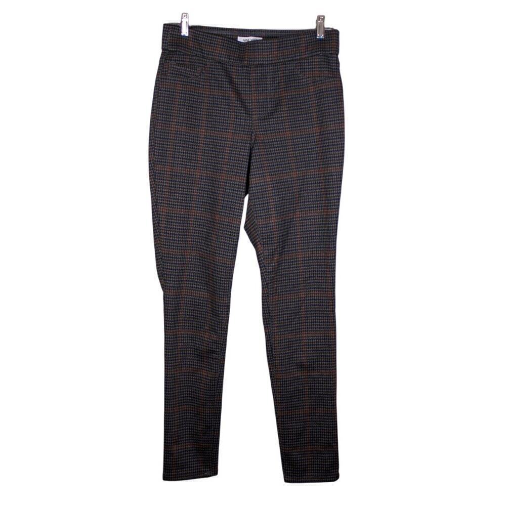 Nine West Heidi Pull On Skinny Trouser Pants Houndstooth Print Classic